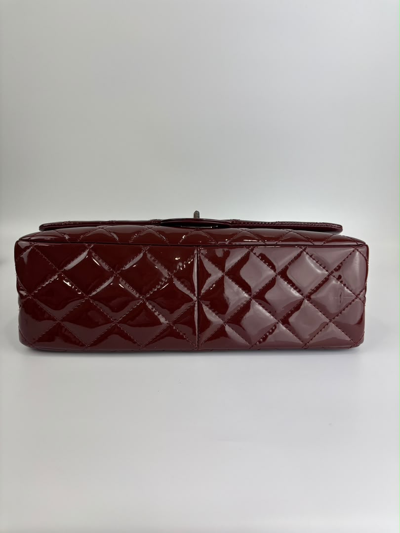 2.55 Reissue 227 Quilted Patent Leather in Burgundy SHW