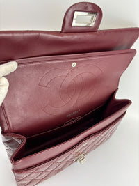 2.55 Reissue 227 Quilted Patent Leather in Burgundy SHW