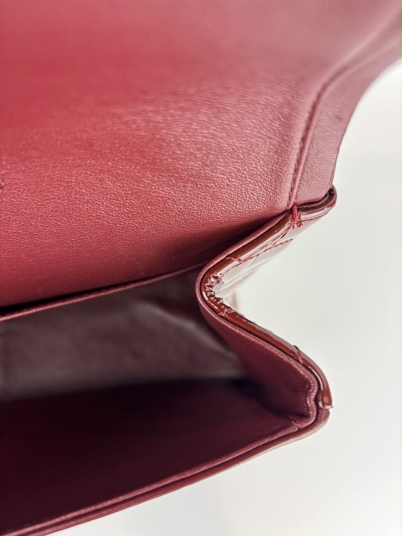 2.55 Reissue 227 Quilted Patent Leather in Burgundy SHW