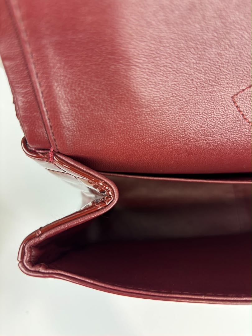 2.55 Reissue 227 Quilted Patent Leather in Burgundy SHW