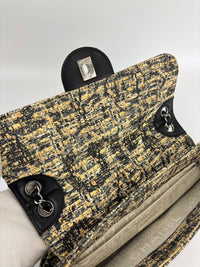 Watercolor Clover Painted Tweed Belted CC Medium Flap Bag SHW