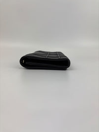 Diorama Croisiere Wallet on Chain Clutch in Black Grained Calfskin