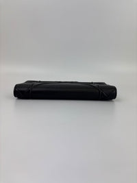 Diorama Croisiere Wallet on Chain Clutch in Black Grained Calfskin