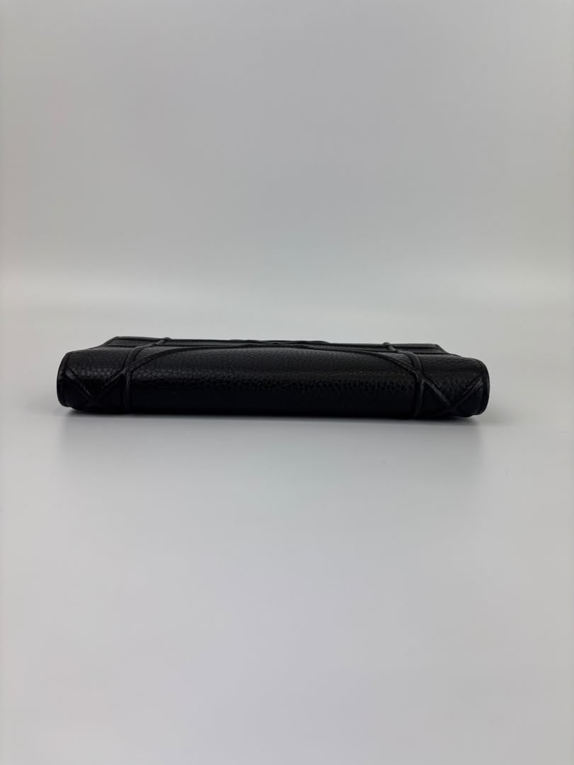 Diorama Croisiere Wallet on Chain Clutch in Black Grained Calfskin