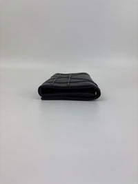 Diorama Croisiere Wallet on Chain Clutch in Black Grained Calfskin