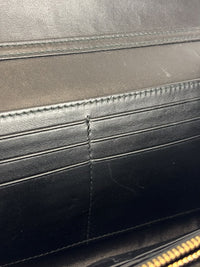 Diorama Croisiere Wallet on Chain Clutch in Black Grained Calfskin