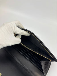 Diorama Croisiere Wallet on Chain Clutch in Black Grained Calfskin