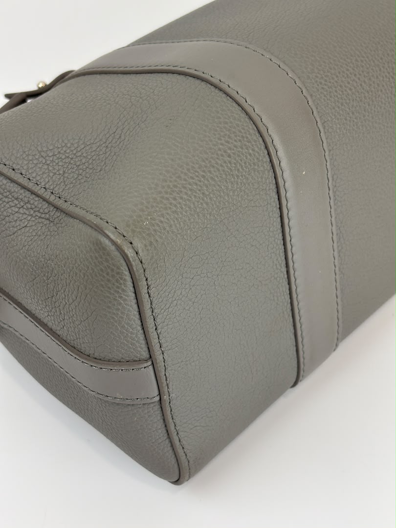 City Keepall Aerogram Gray Grained Calfskin