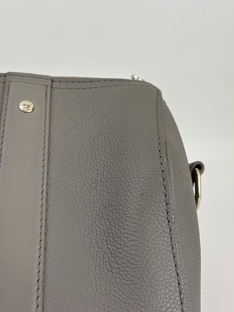 City Keepall Aerogram Gray Grained Calfskin