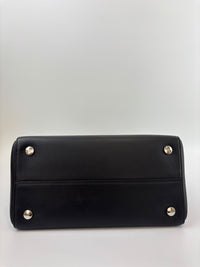 Small Dioraddict Shopper Tote in Black/Beige Leather and Python