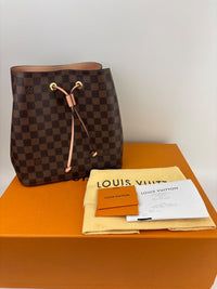 Damier Ebene Neonoe MM Venus Pink