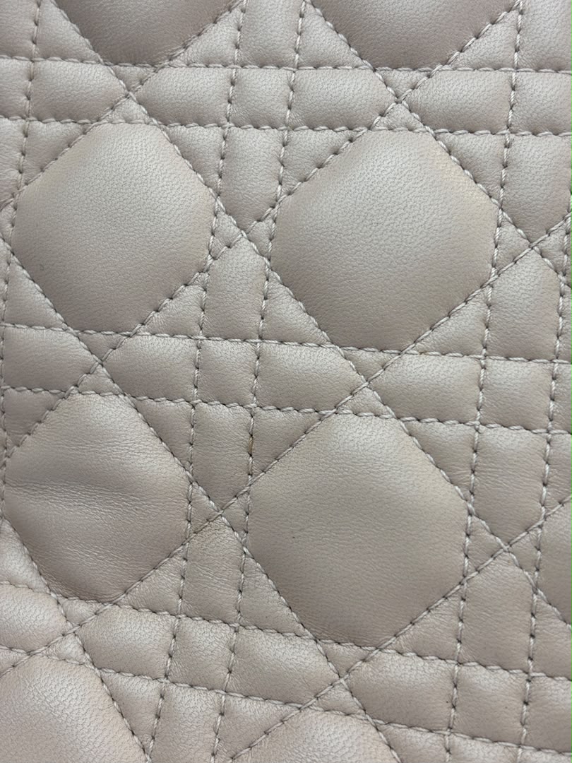 Large Lady Dior Light Pink Quilted Cannage Lambskin
