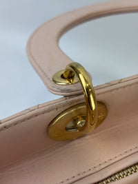Large Lady Dior Light Pink Quilted Cannage Lambskin