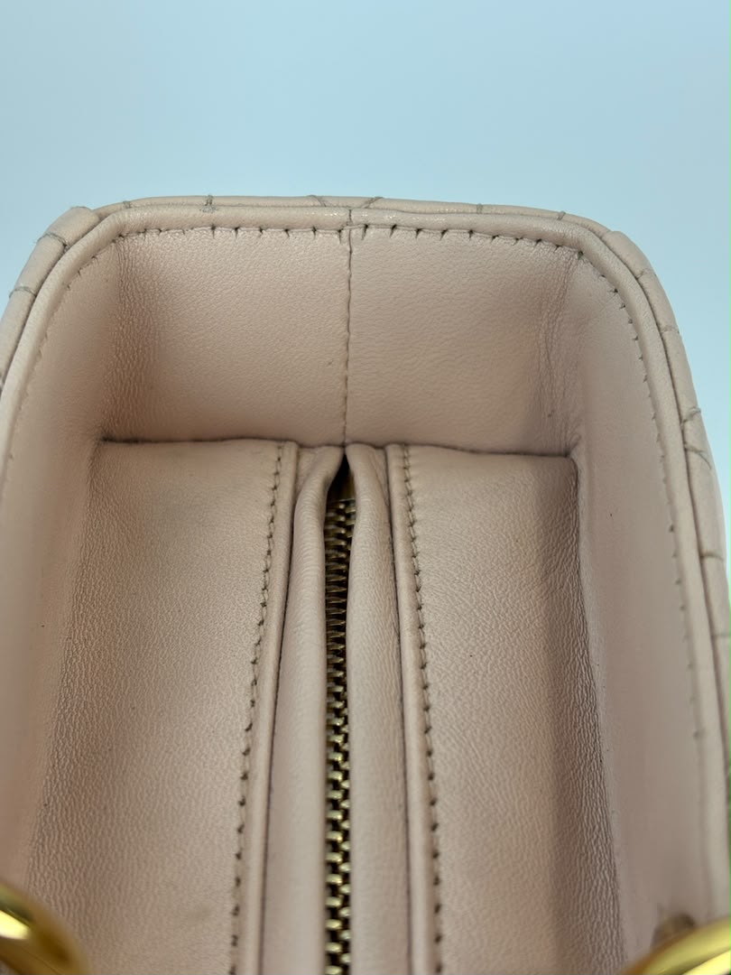 Large Lady Dior Light Pink Quilted Cannage Lambskin