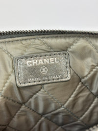 Small O Case Iridescent Silver Lambskin RHW