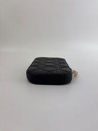 Lady Dior Call'in Dior Phone Holder in Black Cannage Lambskin