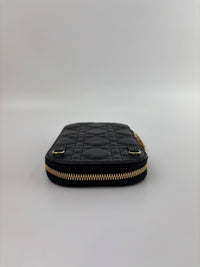 Lady Dior Call'in Dior Phone Holder in Black Cannage Lambskin