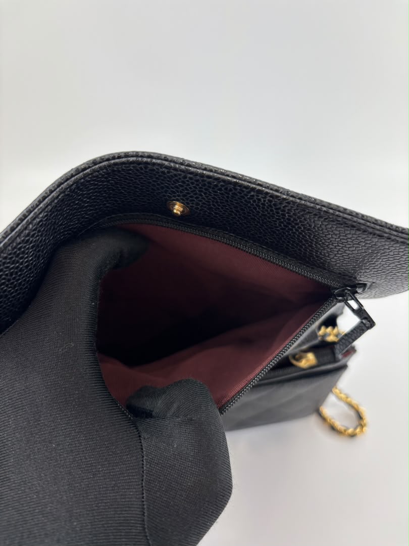 Wallet on Chain in Black Caviar GHW