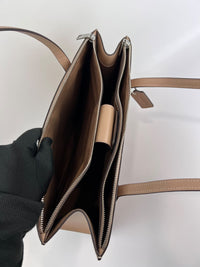 Nina Tote Bag in Silver/Taupe