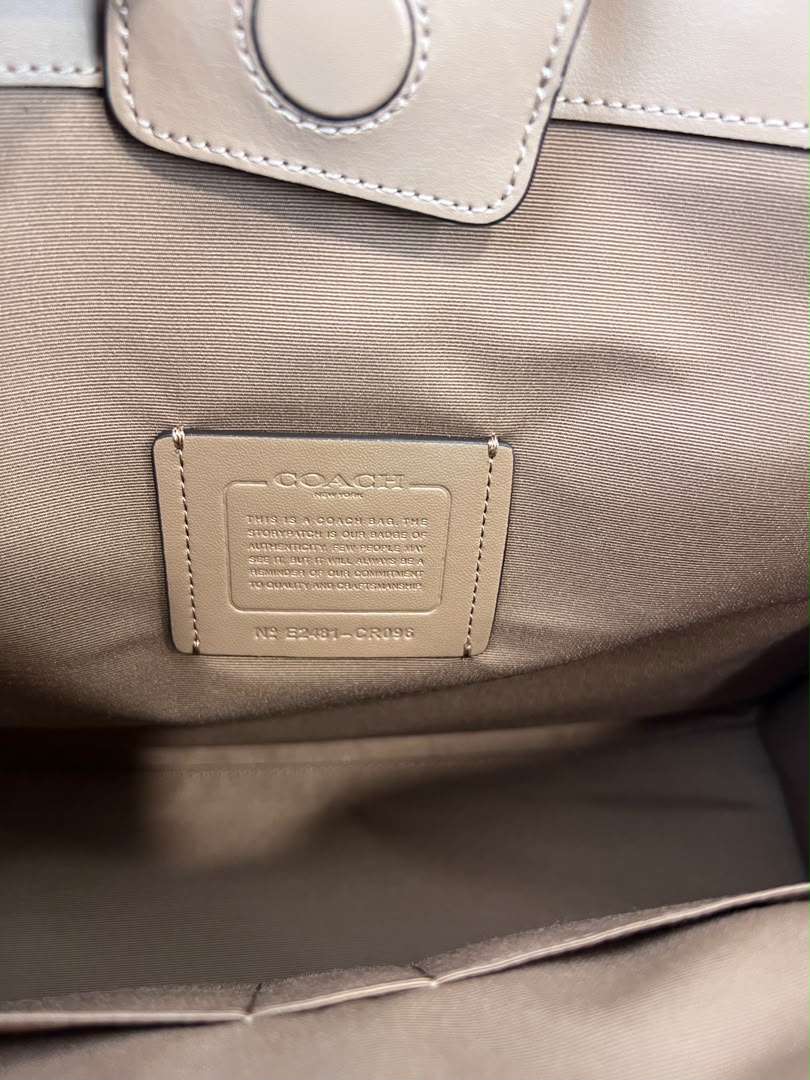 Nina Tote Bag in Silver/Taupe