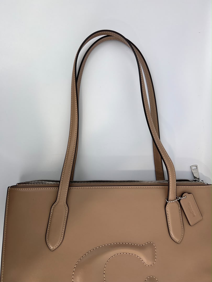Nina Tote Bag in Silver/Taupe