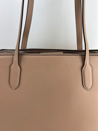 Nina Tote Bag in Silver/Taupe