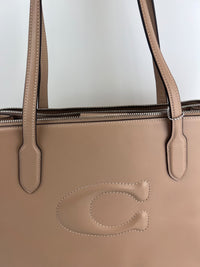 Nina Tote Bag in Silver/Taupe