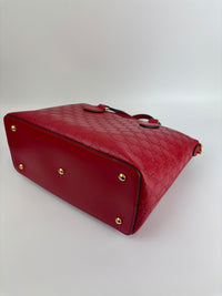 428226 Guccissima Top Handle Bag in Red Leather
