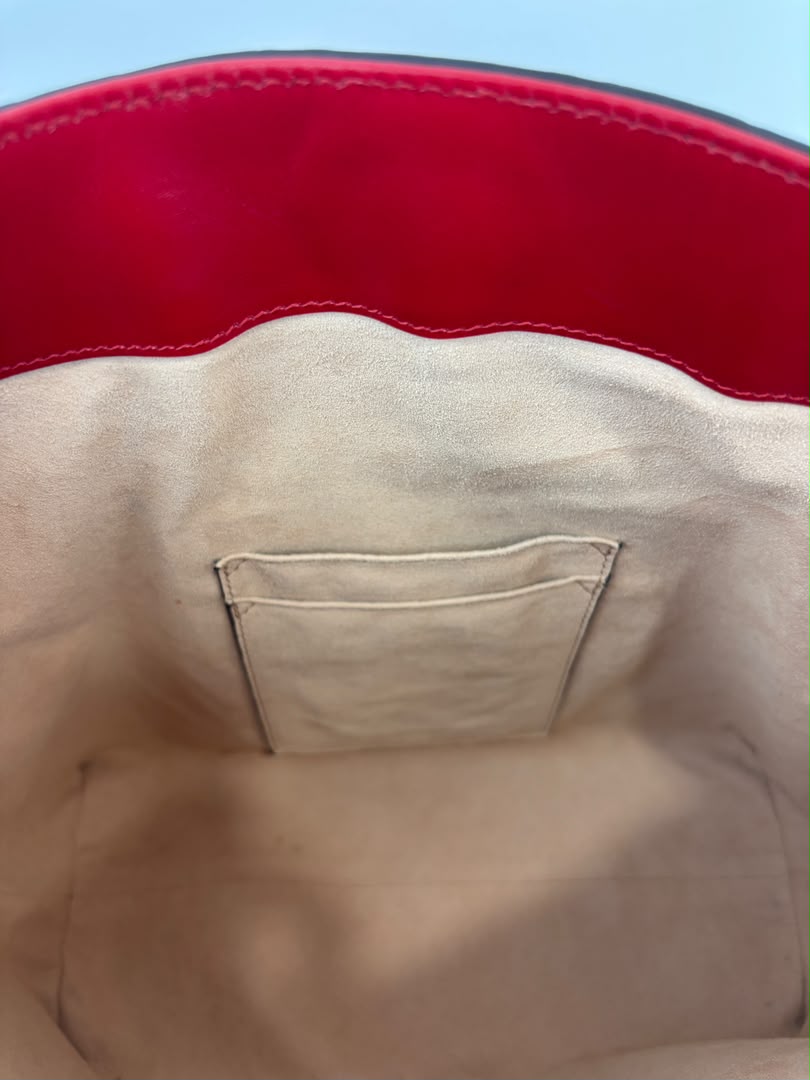 428226 Guccissima Top Handle Bag in Red Leather