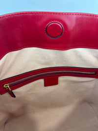 428226 Guccissima Top Handle Bag in Red Leather