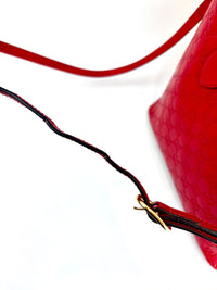 428226 Guccissima Top Handle Bag in Red Leather