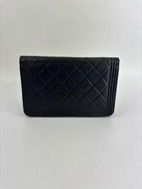 Boy Wallet on Chain Black Lambskin GHW