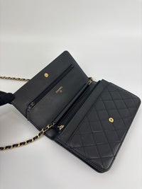 Boy Wallet on Chain Black Lambskin GHW
