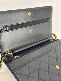 Boy Wallet on Chain Black Lambskin GHW