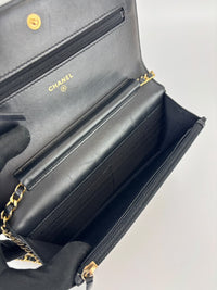 Boy Wallet on Chain Black Lambskin GHW