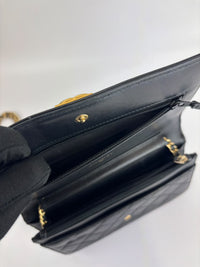 Boy Wallet on Chain Black Lambskin GHW