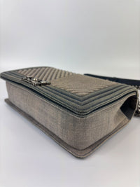 New Medium Boy Flap Chevron Denim