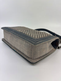 New Medium Boy Flap Chevron Denim