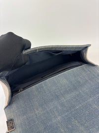 New Medium Boy Flap Chevron Denim