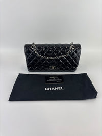 Medium Patent Leather Classic Double Flap SHW