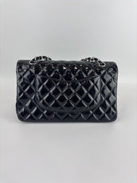Medium Patent Leather Classic Double Flap SHW