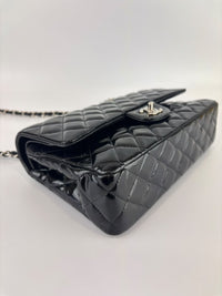 Medium Patent Leather Classic Double Flap SHW
