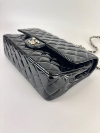 Medium Patent Leather Classic Double Flap SHW