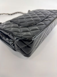 Medium Patent Leather Classic Double Flap SHW