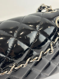 Medium Patent Leather Classic Double Flap SHW