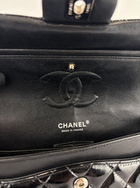 Medium Patent Leather Classic Double Flap SHW