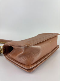 Old Medium Boy Flap Iridescent Peach Calfskin GHW