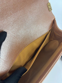 Old Medium Boy Flap Iridescent Peach Calfskin GHW