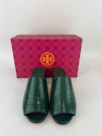 Martine 55mm Sandal Croc Embossed Pine Grove Size 6 US
