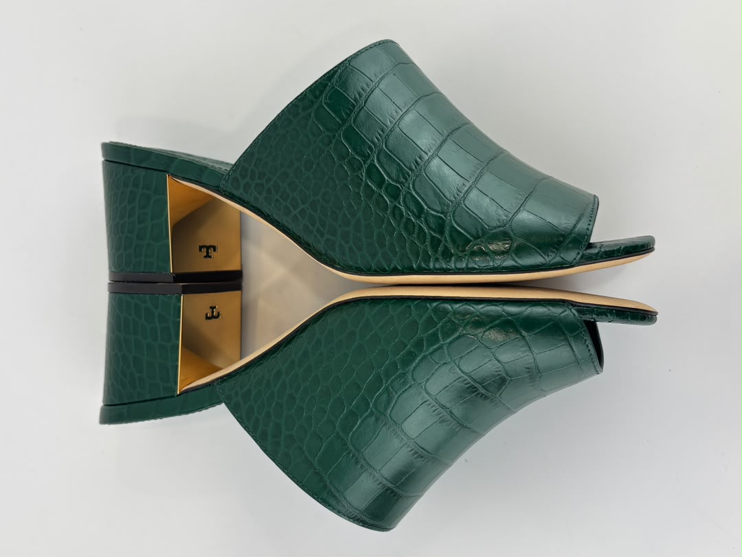 Martine 55mm Sandal Croc Embossed Pine Grove Size 6 US